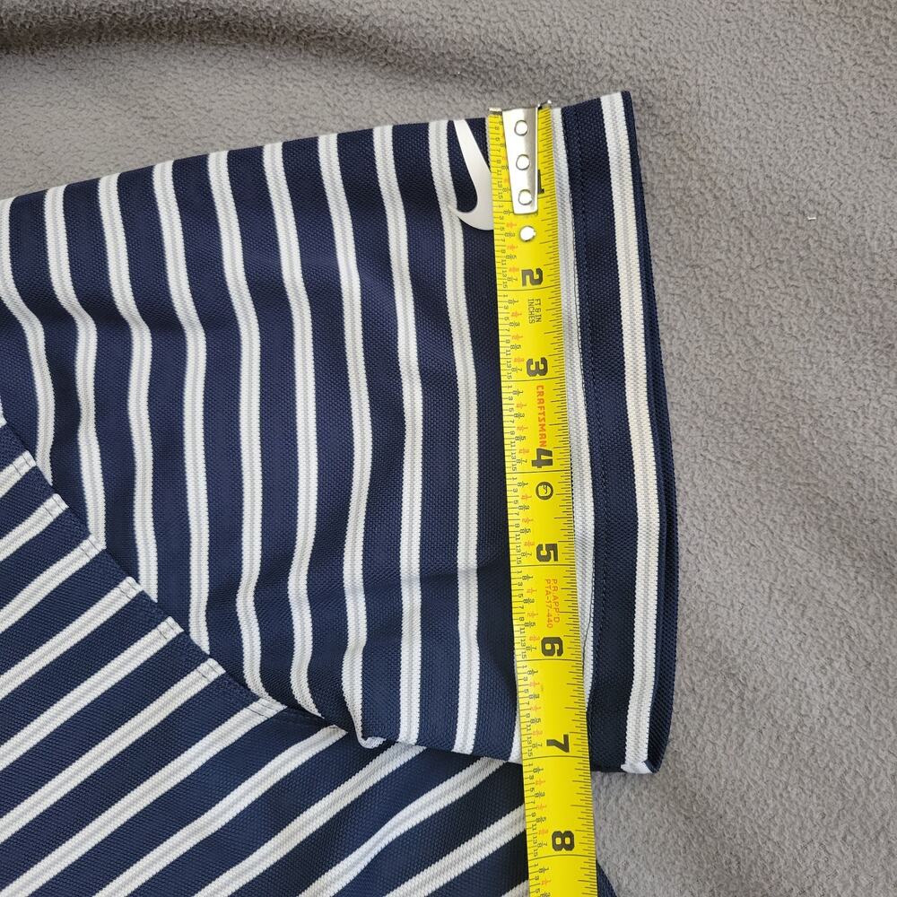 NIKE Shirt Polo Mens XL Blue DriFit Golf Striped Gray White Performance Business - Picture 4 of 14